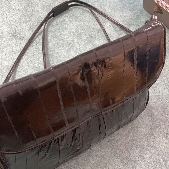 For Rebecca Vintage Eel Skin Shoulder Bag in Excellent Condition 80’s Look - Picture 6 of 13